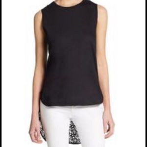 🆕Torn by Ronny Kobo Black Ornella Lace-Back Tank